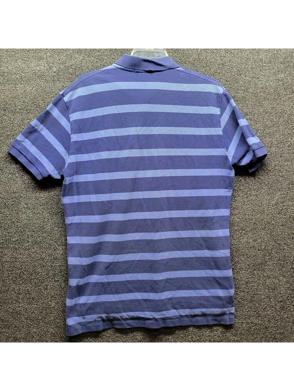 Vtg Polo Ralph Lauren Men's Sz L Blue Striped Golf Polo Shirt Casual
